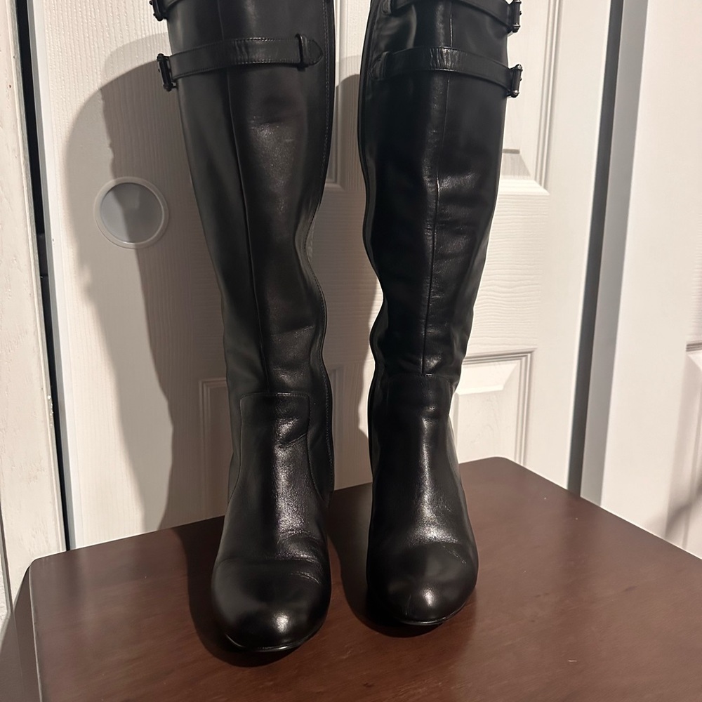 Cole Hahn Elegant Black Women's Knee-High Heeled Boots
